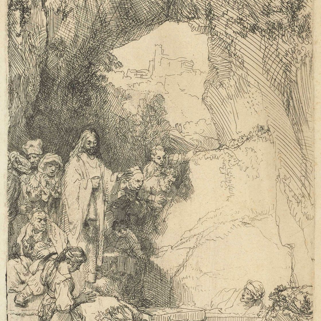 Rembrandt van Rijn — Воскрешение Лазаря: Маленькая тарелка