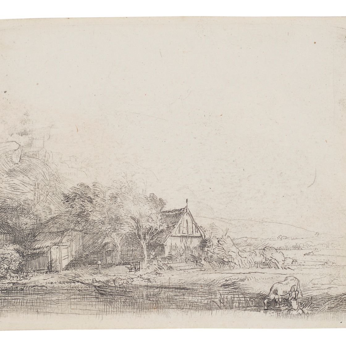 Rembrandt van Rijn — Пейзаж с коровой