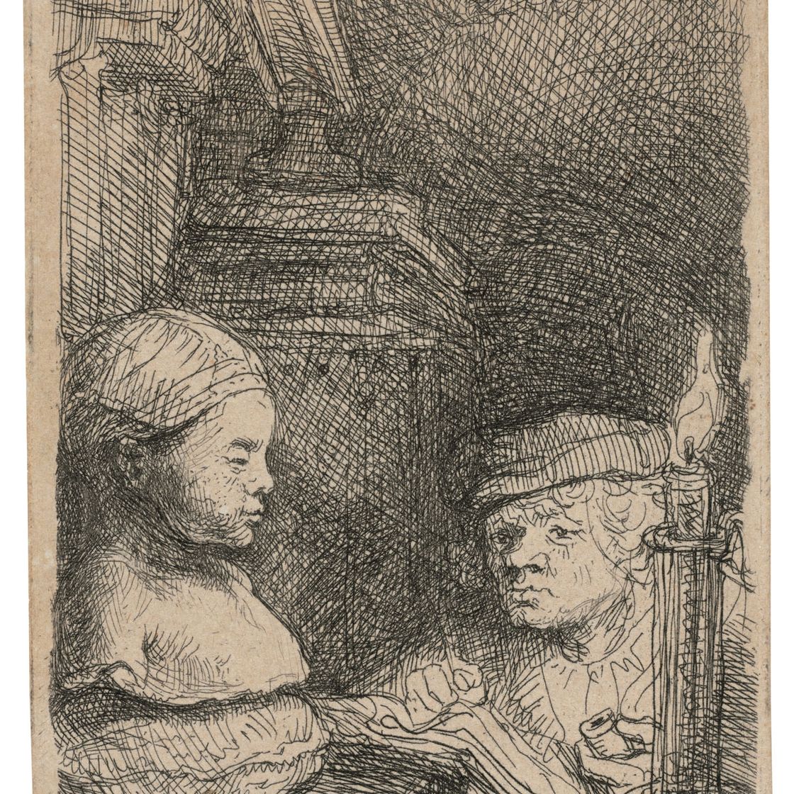 Rembrandt van Rijn — Человек, рисующий по гипсу