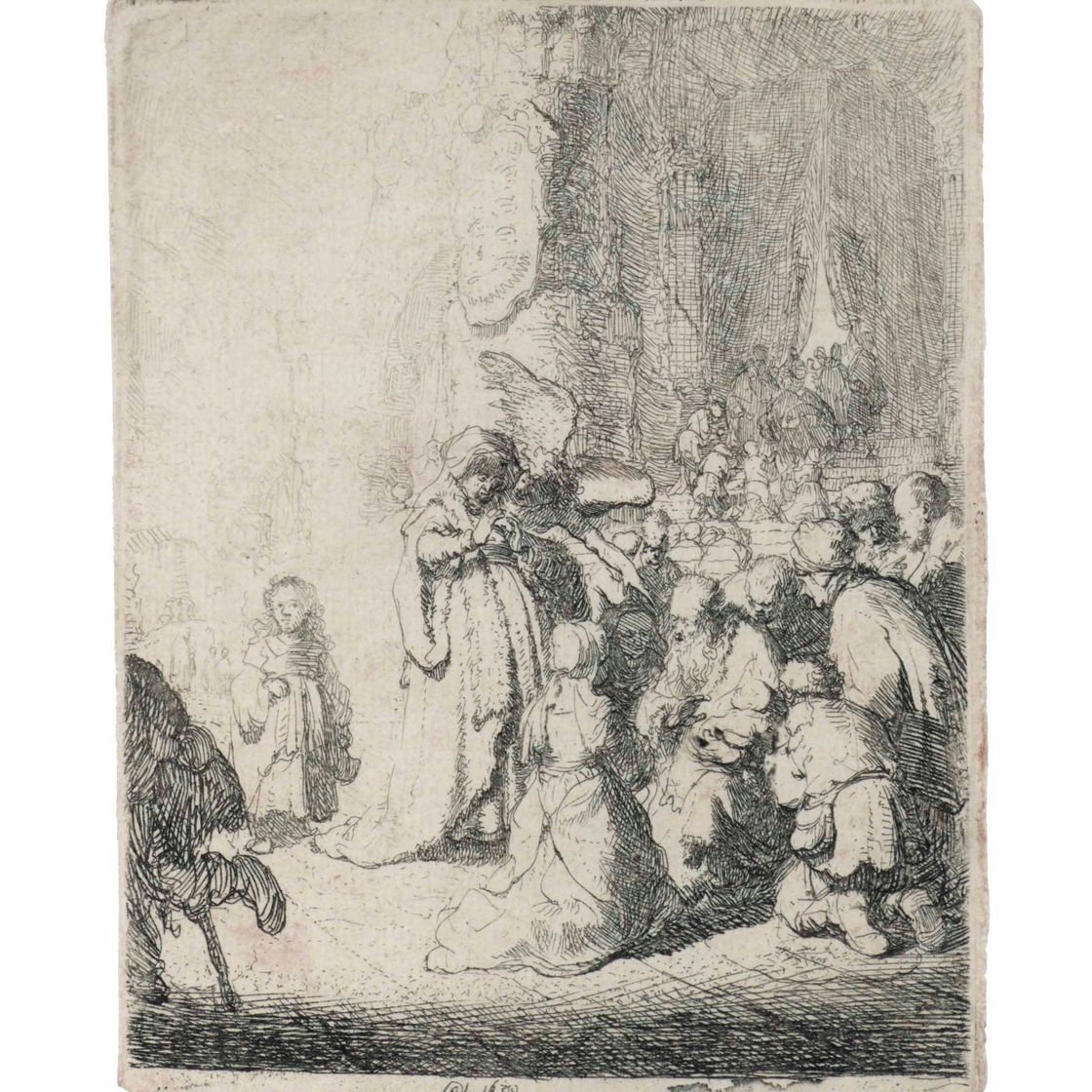 Rembrandt van Rijn — Представление в храме с Ангелом: Маленькая тарелочка