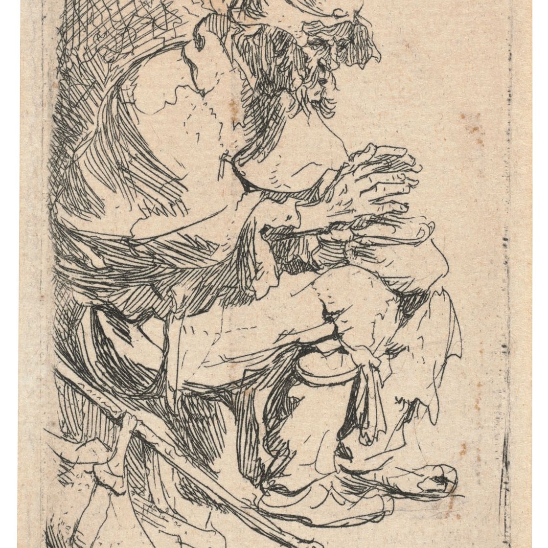 Rembrandt van Rijn — Нищий сидел и грел руки над жаровней