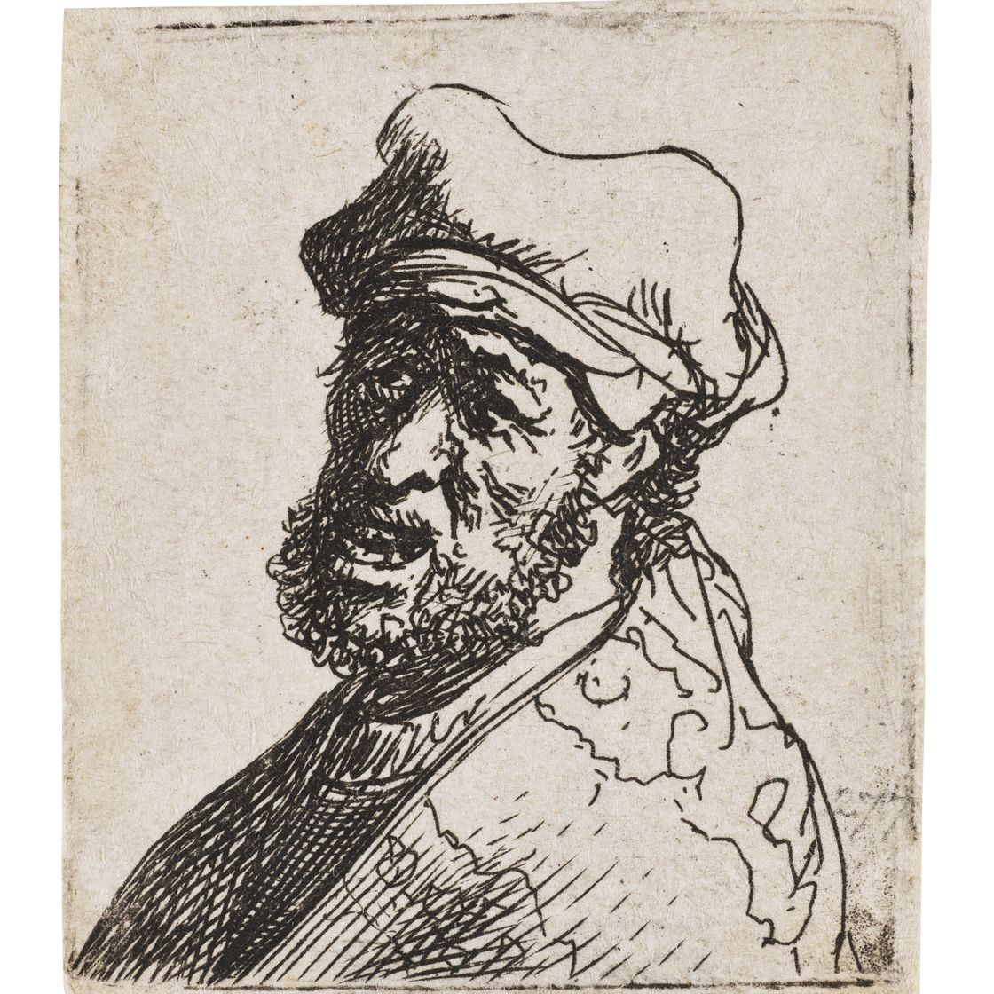 Rembrandt van Rijn — Мужчина кричит, осталось три четверти: Перебор