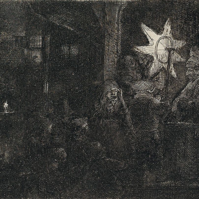Rembrandt van Rijn — "Звезда королей: Ночная пьеса" (В., Зал. 113; Н. 254)