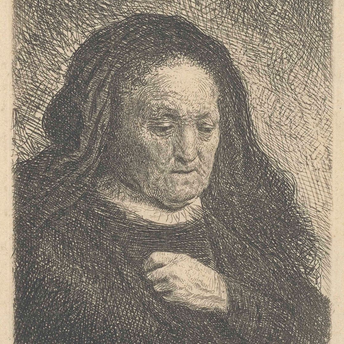 Rembrandt van Rijn — Мать Рембрандта с рукой на груди (Б., Зал. 349; Н.50; Новый зал. 87)