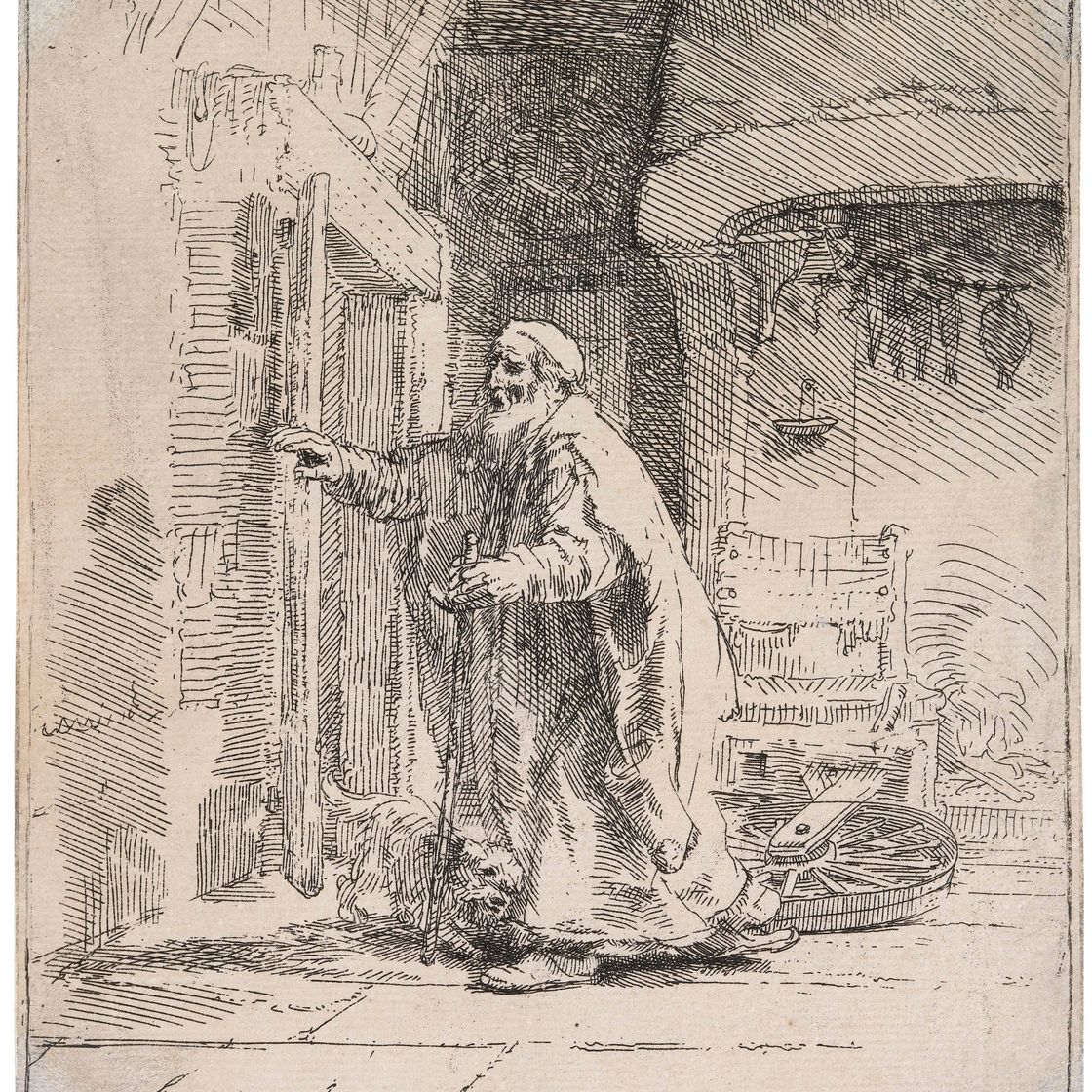 Rembrandt van Rijn — Слепота Товита: большая тарелка
