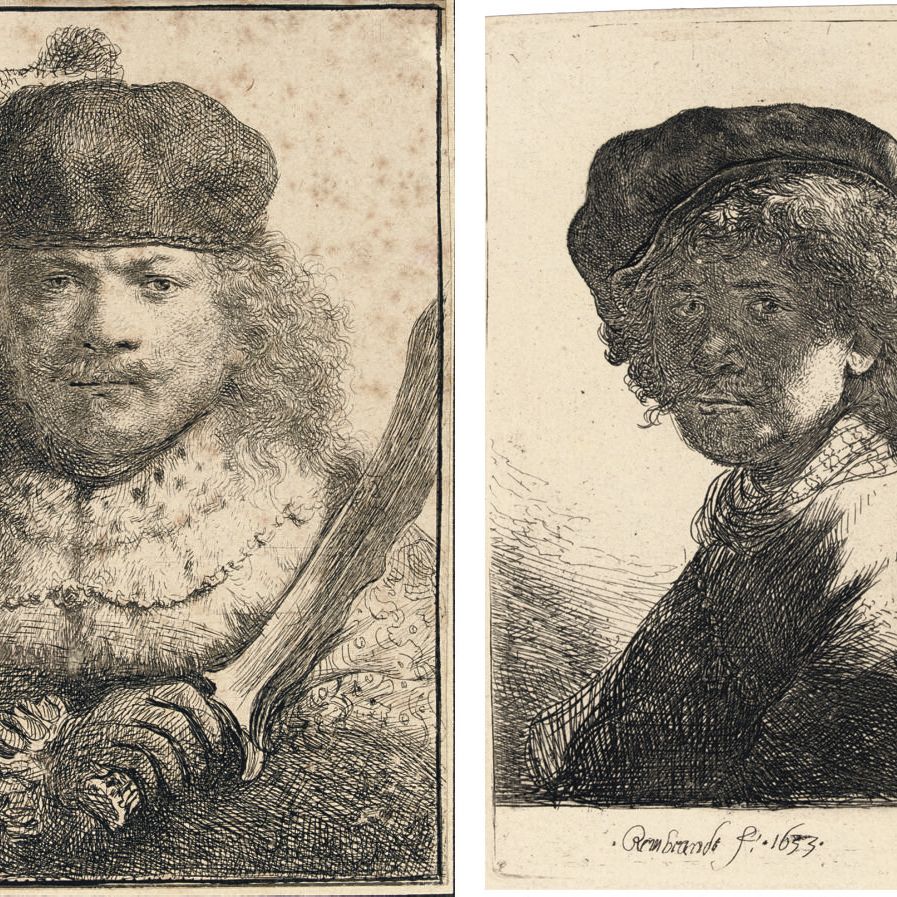 Rembrandt van Rijn — Автопортрет с поднятой саблей (Б., Зал. 18; Н. 109)
