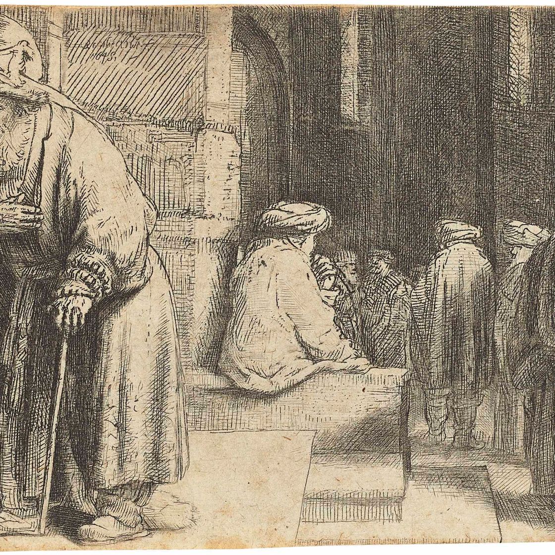 Rembrandt van Rijn — Евреи в синагоге