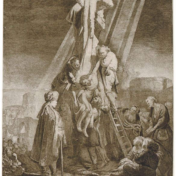 Rembrandt van Rijn — Снятие с креста: Вторая табличка (В., Зал. 81; Н. 103)