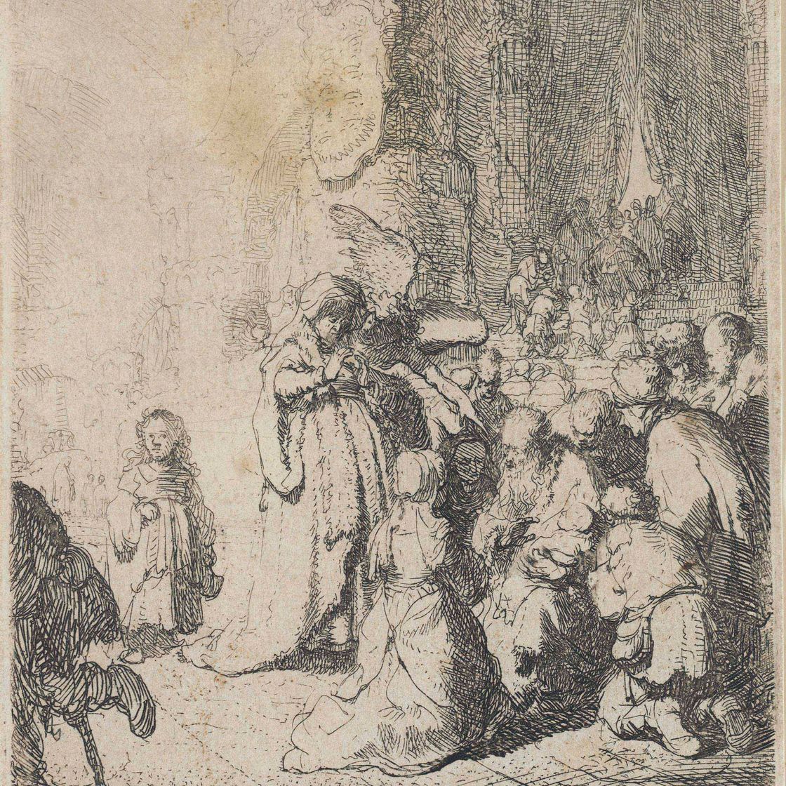 Rembrandt van Rijn — Сретение Господне в храме с Ангелом: Маленькая табличка (В., Зал. 51; ч. 18)