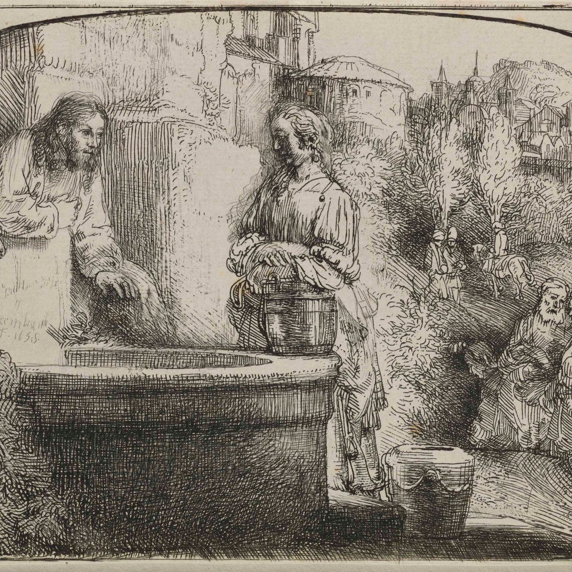 Rembrandt van Rijn — Христос и женщина из Самарии
