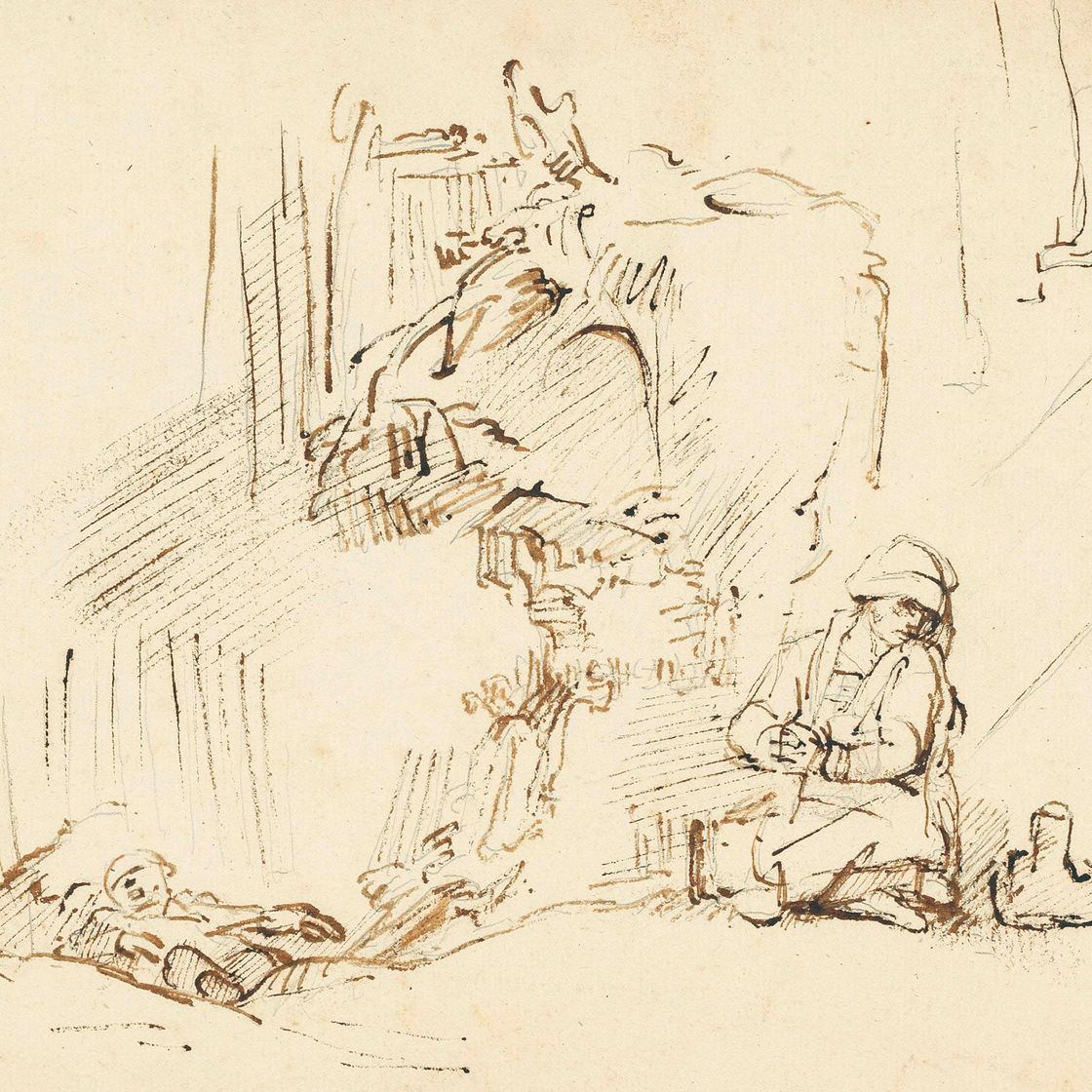Rembrandt van Rijn — Агарь и Измаил в пустыне