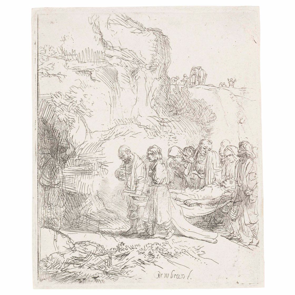 Rembrandt van Rijn — Христа несли ко гробу (Б., Зал. 84; Н. 215)