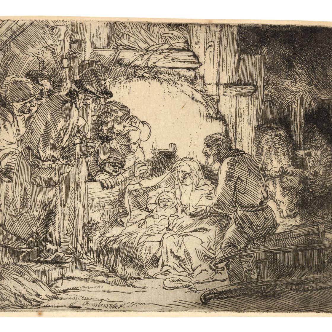 Rembrandt van Rijn — Поклонение пастухов: со светильником