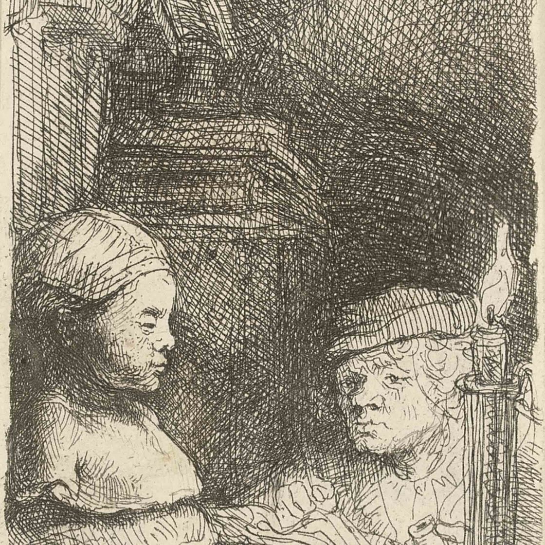 Rembrandt van Rijn — Мужчина, снимающий слепок (Б., Зал. 130; Н. 191)
