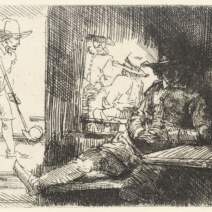 Rembrandt van Rijn — Игрок в гольф (Б., Зал. 125; Н. 272)