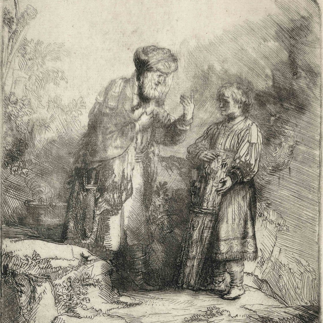 Rembrandt van Rijn — Авраам и Исаак (Б., Зал. 34; Н. 214)
