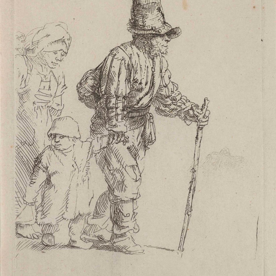 Rembrandt van Rijn — Крестьянская семья на прогулке