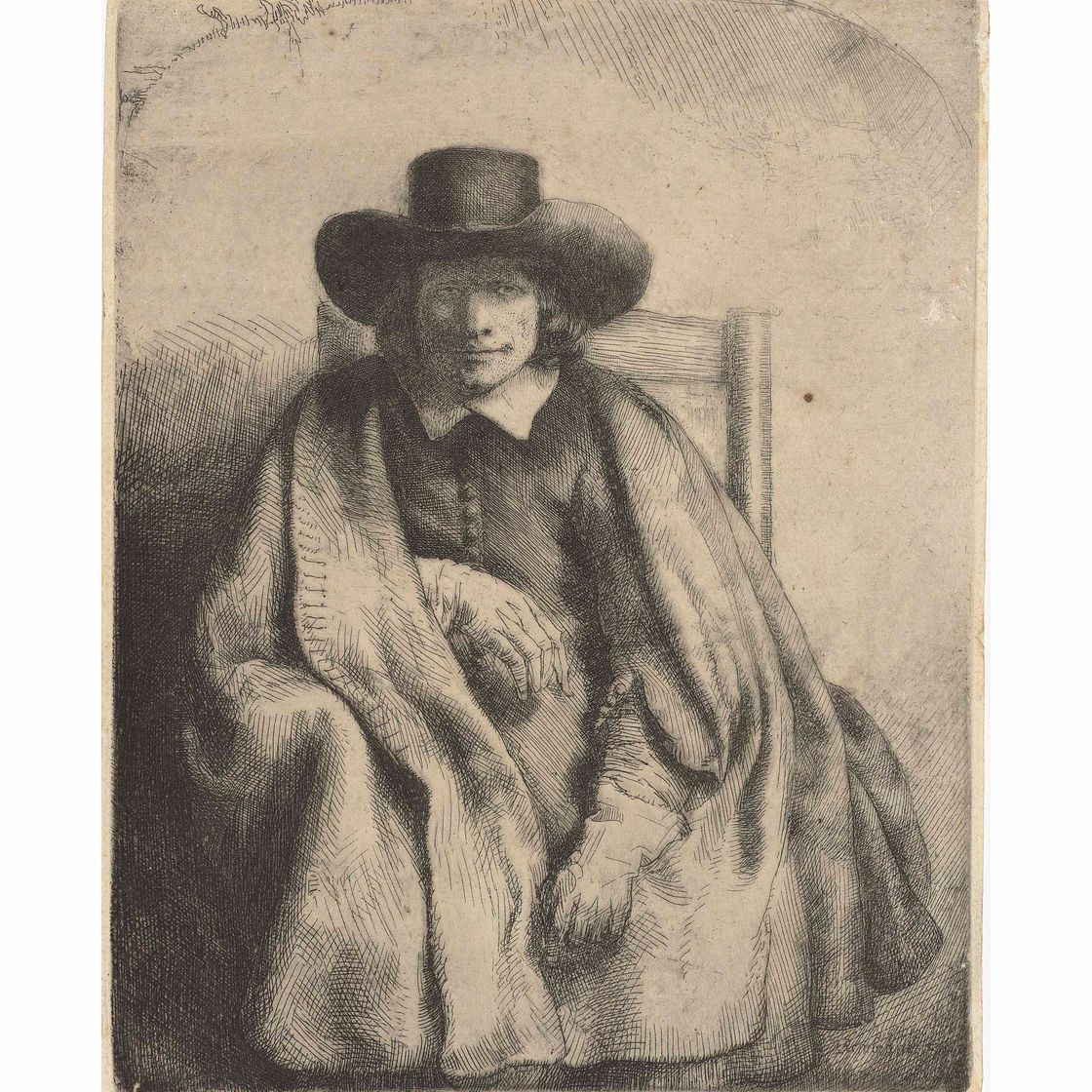 Rembrandt van Rijn — Клемент де Йонге, продавец печатных изданий
