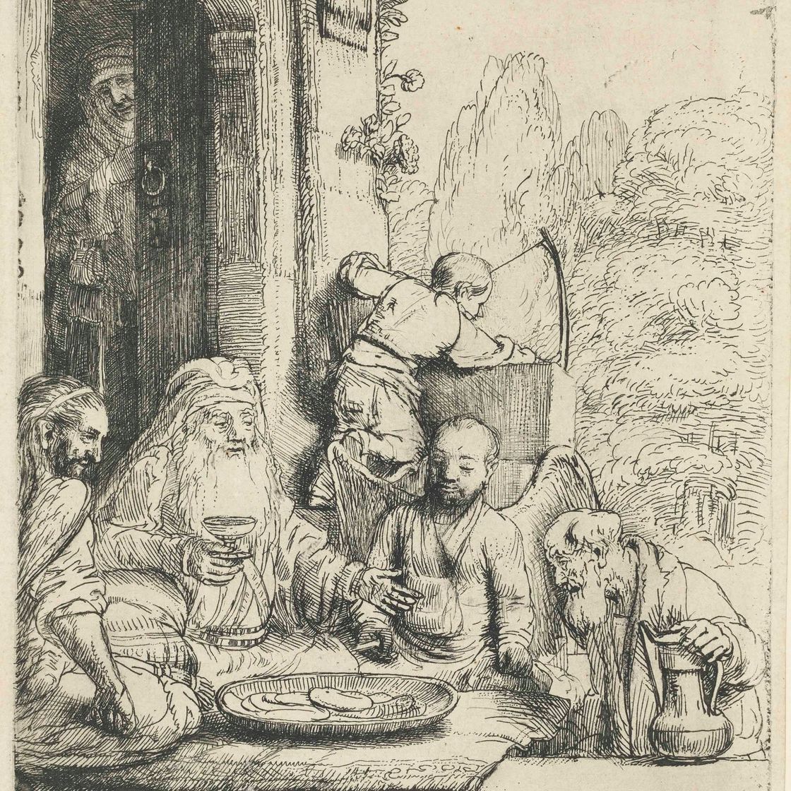 Rembrandt van Rijn — Авраам развлекал ангелов