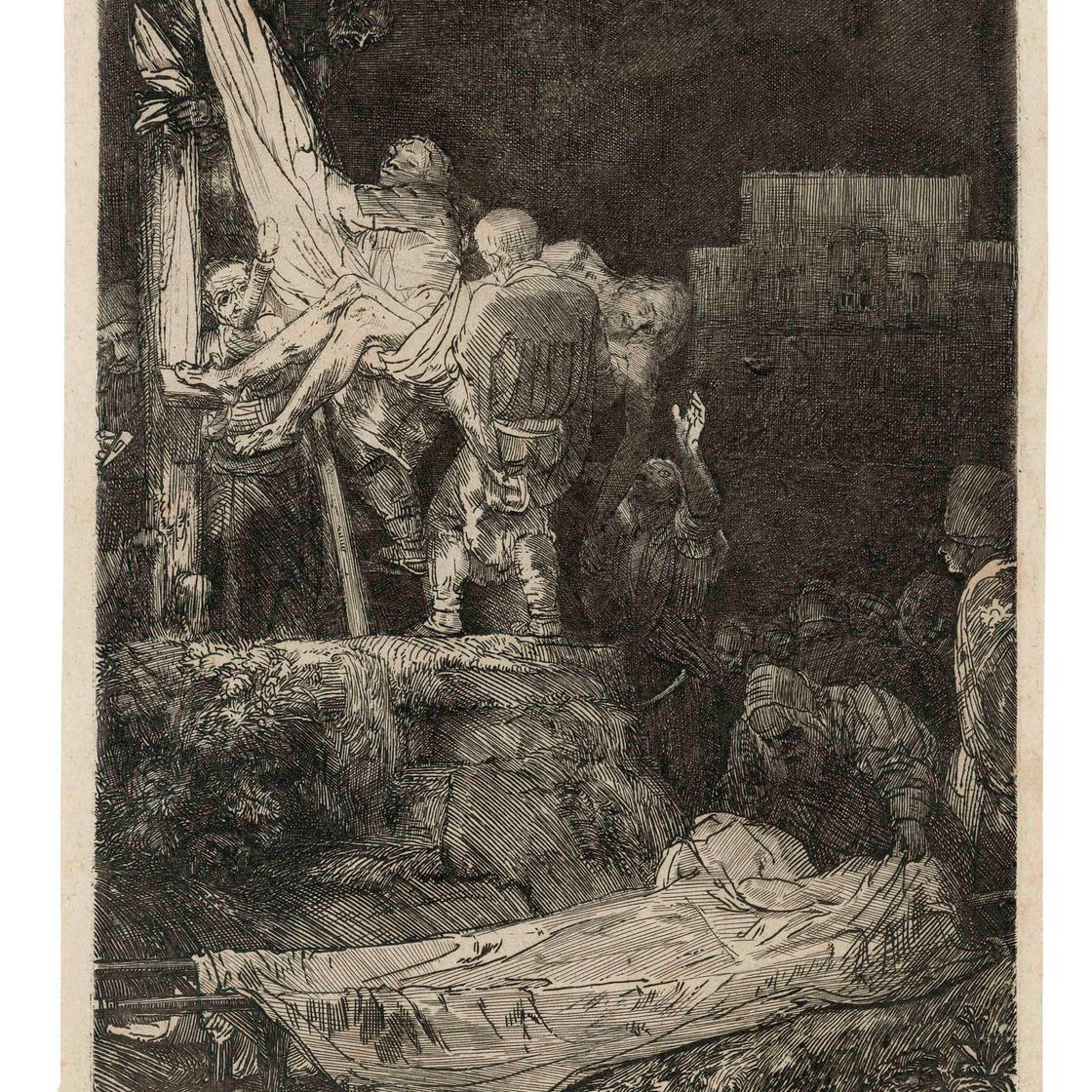 Rembrandt van Rijn — Снятие с Креста при свете факелов (В., Зал. 83; Н. 280)