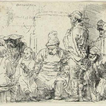 Rembrandt van Rijn — Сидящий Христос спорит с врачами (Б. Зал. 64; Ч. 277)
