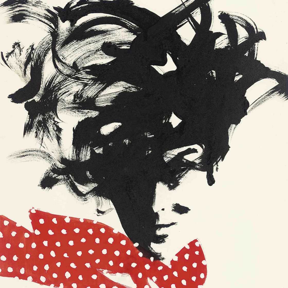 René Gruau — ШАРФ В ГОРОШЕК , 1959 ГОД