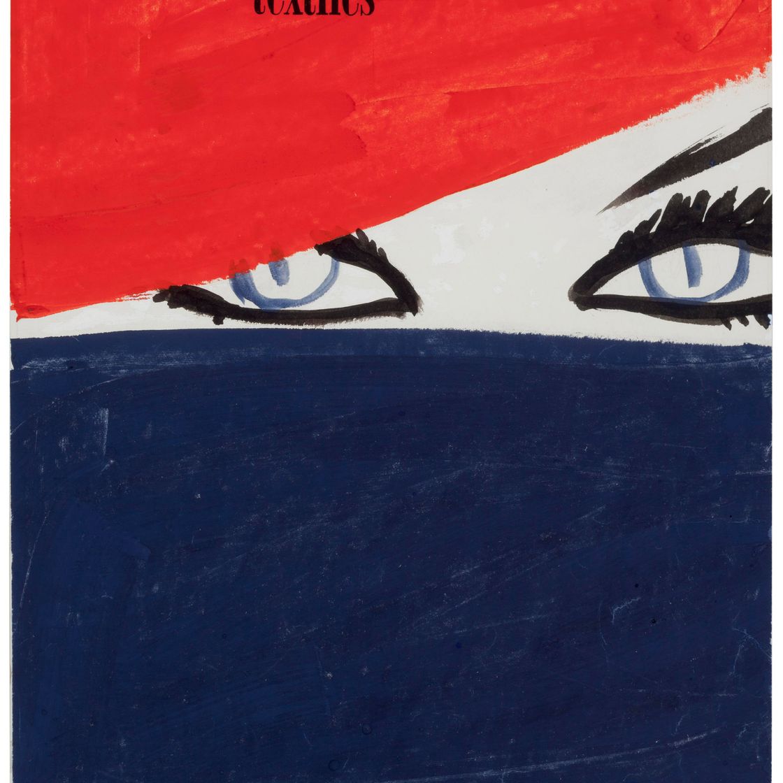 René Gruau — ИЛЛЮСТРАЦИЯ К ОБЛОЖКЕ ЖУРНАЛА "ИНТЕРНЭШНЛ ТЕКСТИЛЬ", 1961