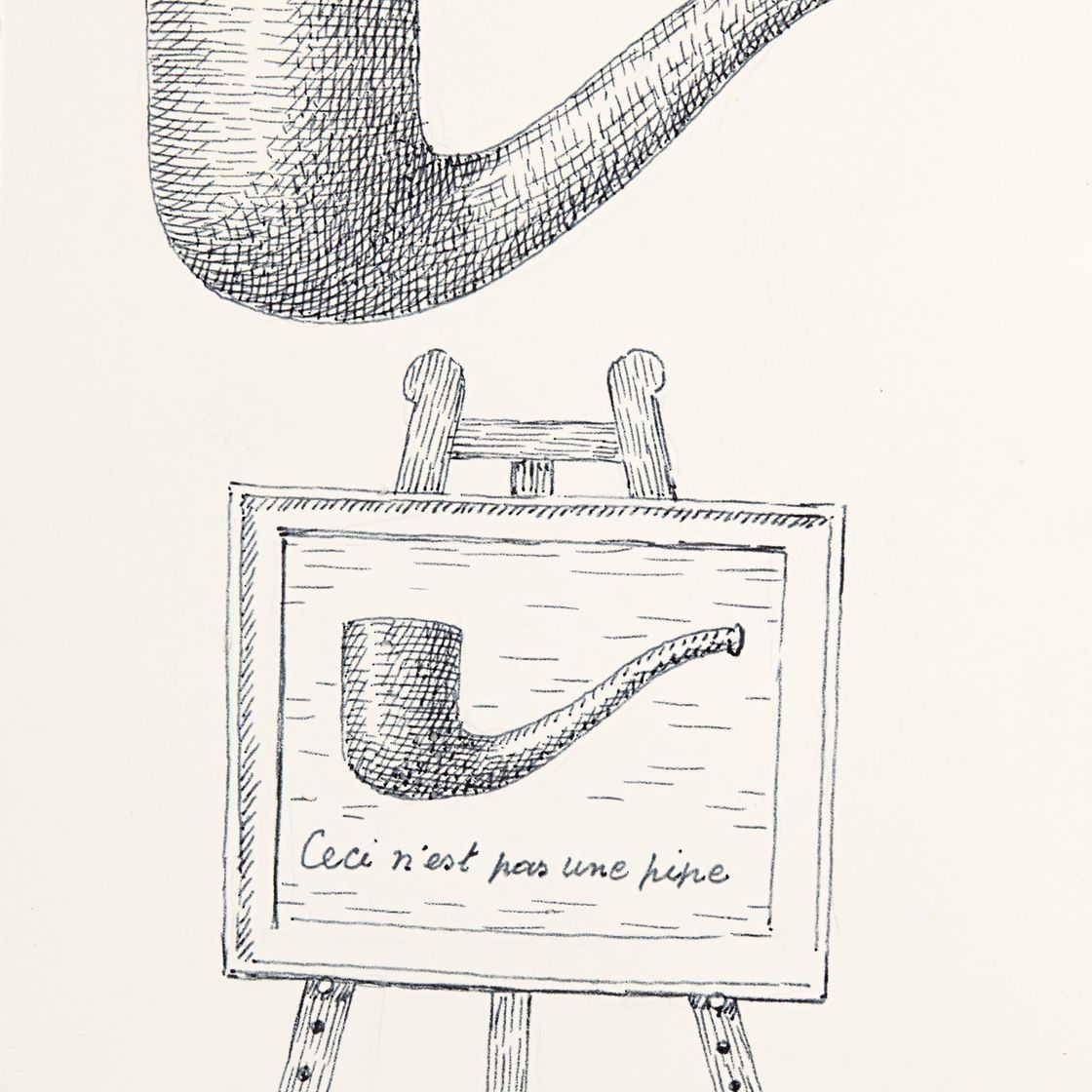 René Magritte — Два таинственных существа (Они не проходят мимо трубы)