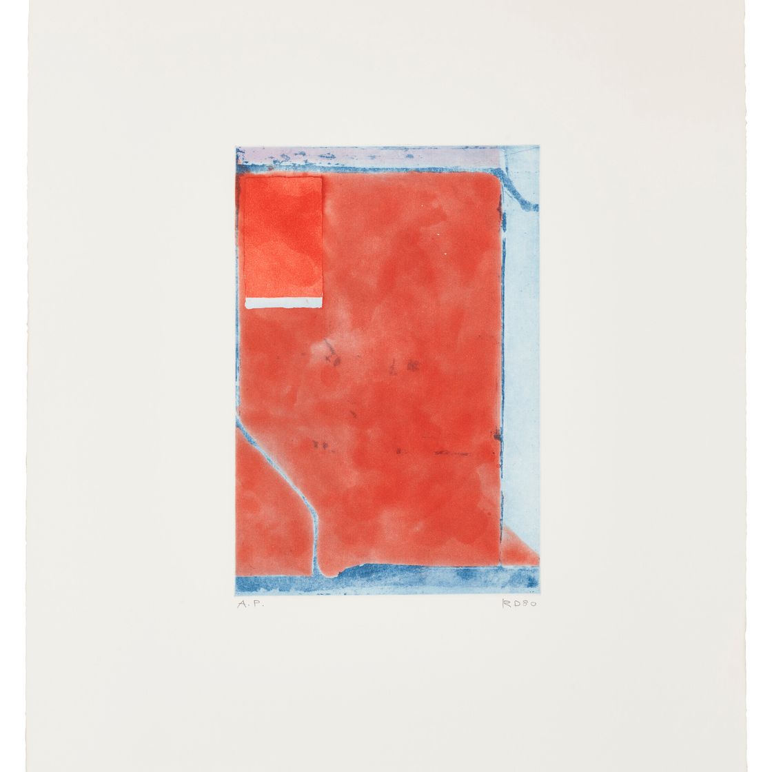 Richard Diebenkorn — Маленькая красная, из восьми цветных гравюр, изображение 3