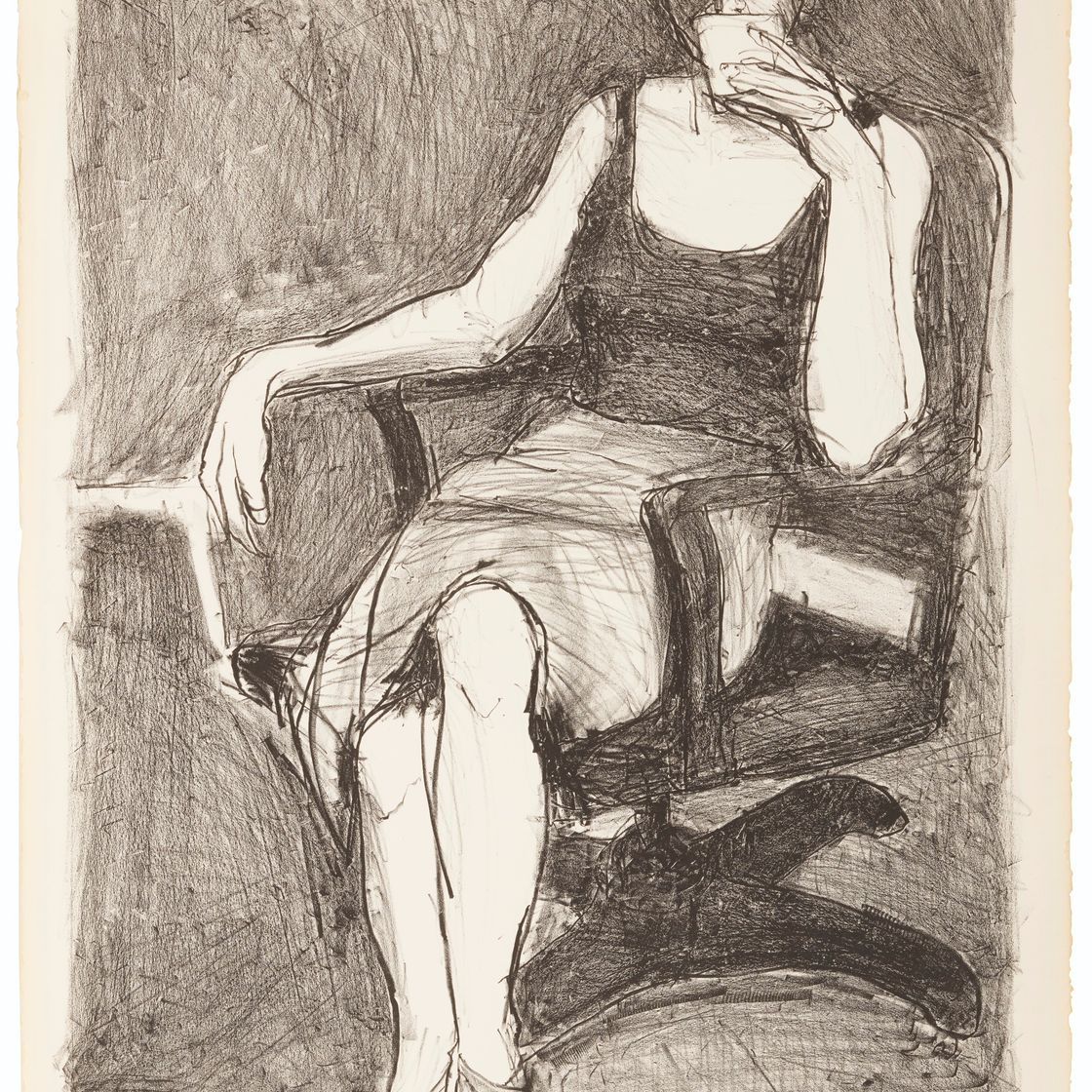 Richard Diebenkorn — Сидящая женщина пьет из чашки