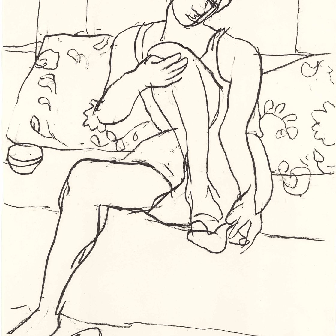Richard Diebenkorn — Сидящая женщина на диване