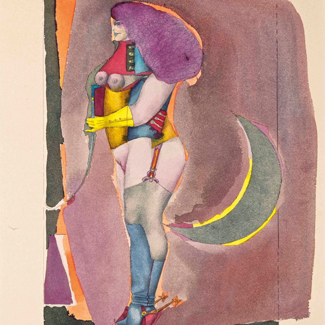 Richard Lindner — Без названия (дебют женщины в возрасте)