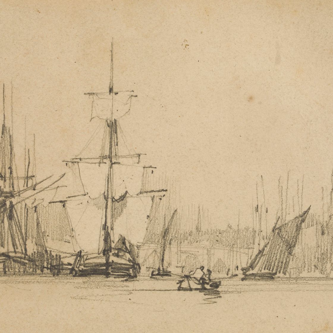 Richard Parkes Bonington — Вид на Темзу с купола собора Святого Павла, Лондон