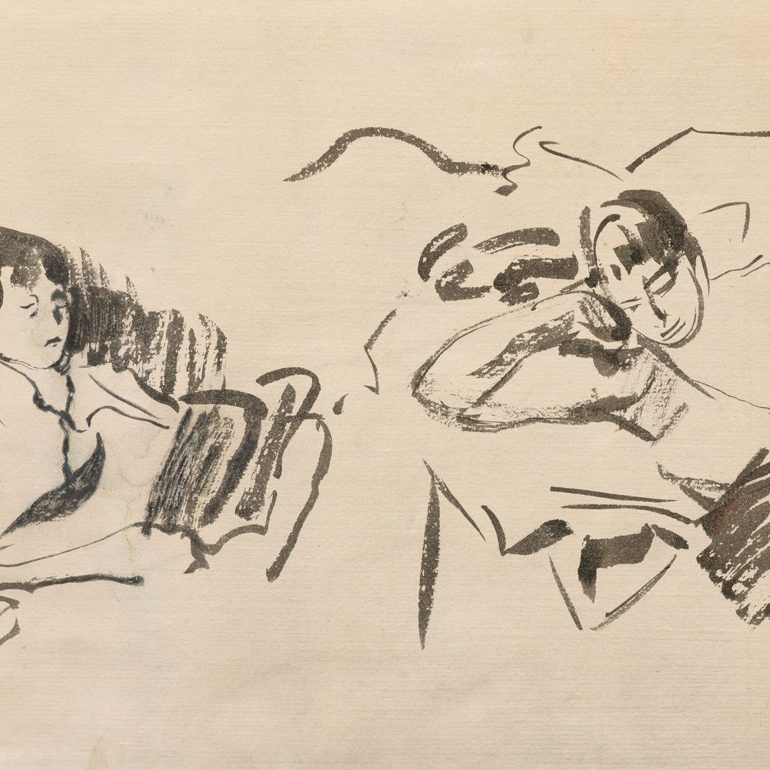 Rik Wouters — Этюды девушки-лизантки ( спереди ); Молодая девушка-кушетка ( сзади ), изображение 1