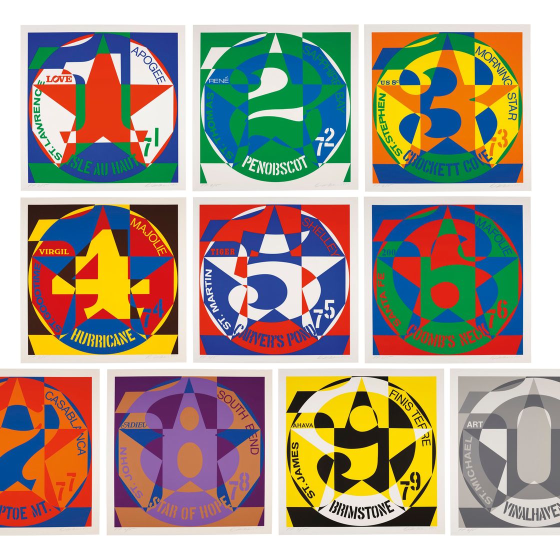 Robert Indiana — Десятилетие: Автопортреты Vinalhaven Suite