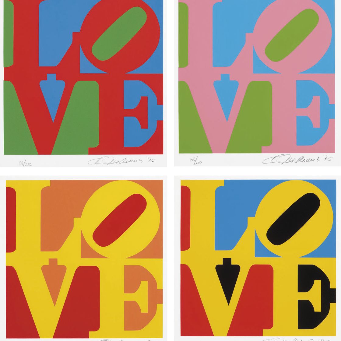 Robert Indiana — Роберт Индиана, "Книга любви", American Images Editions, Нью-Йорк, 1997