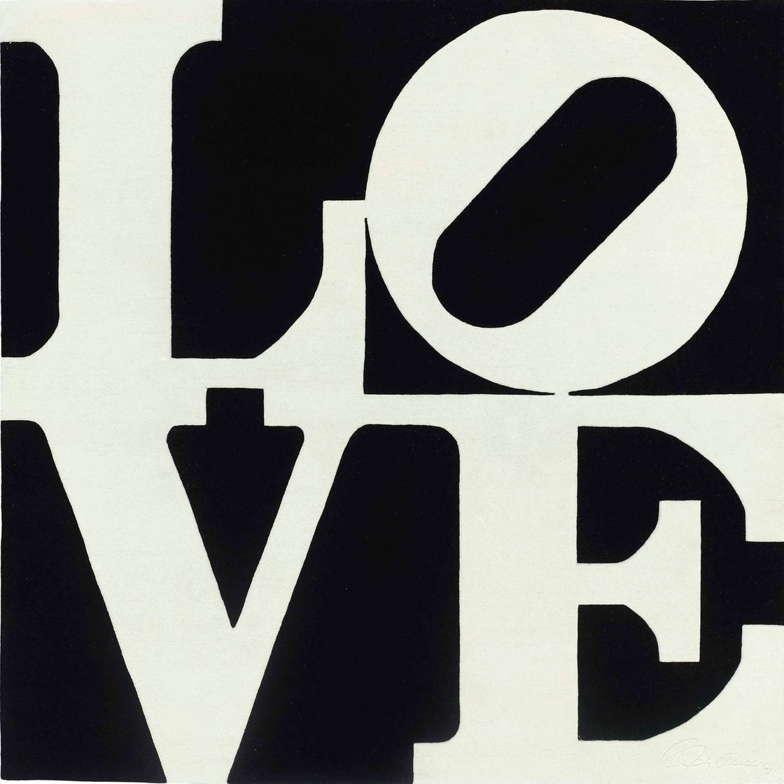 Robert Indiana — Любовь белым по черному
