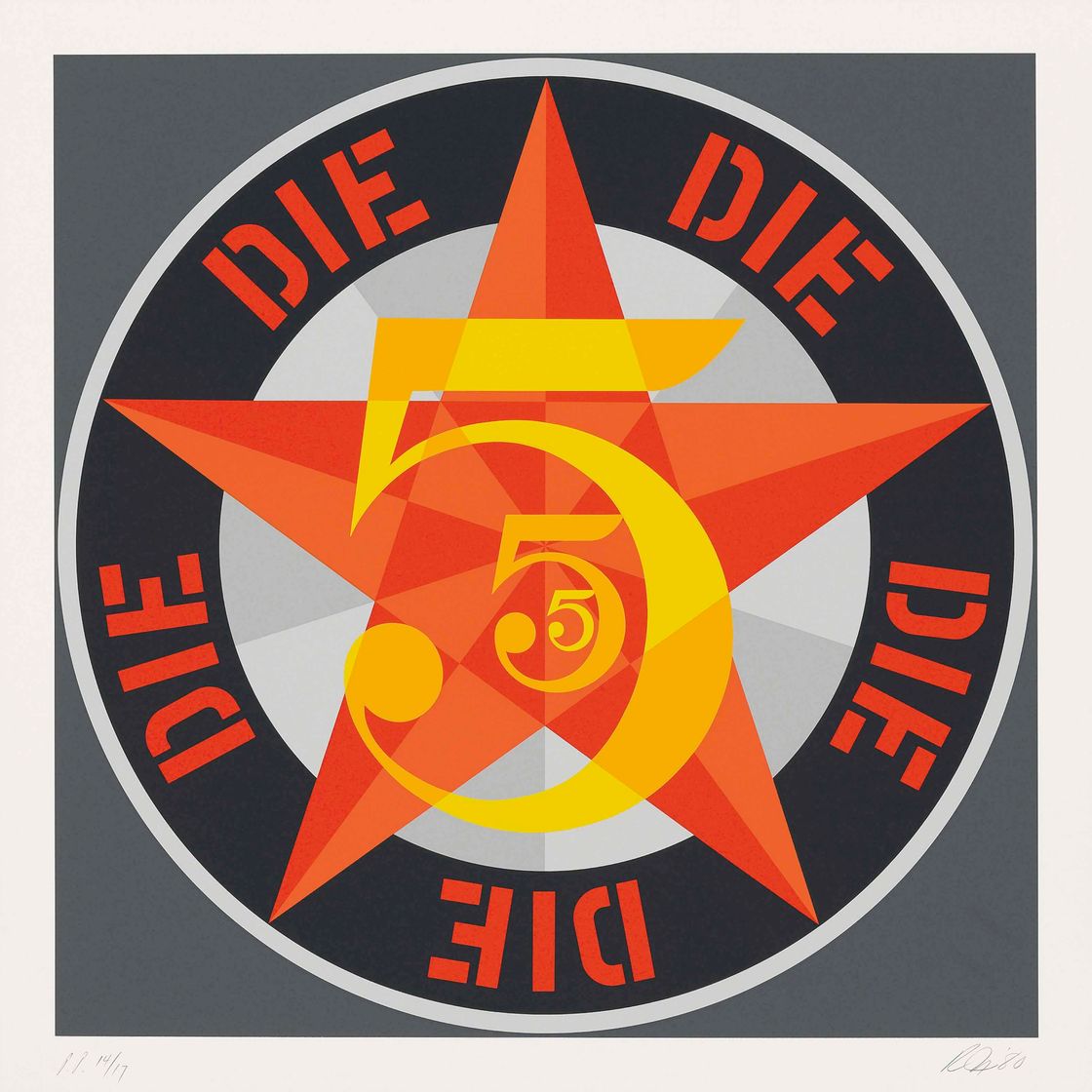 Robert Indiana — Американская мечта № 5 (Золотая пятерка) (Шихан 113), изображение 4