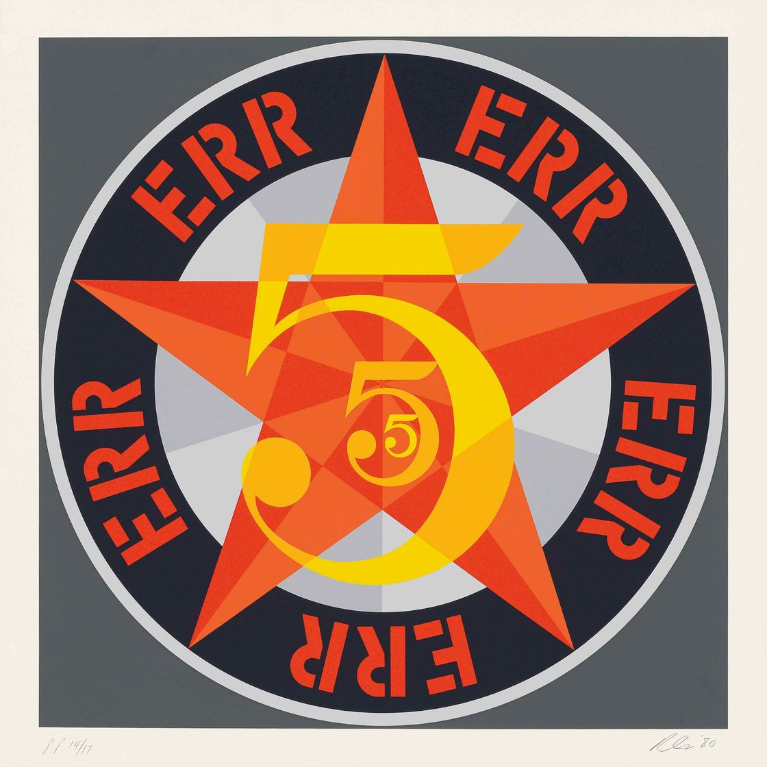 Robert Indiana — Американская мечта № 5 (Золотая пятерка) (Шихан 113), изображение 6