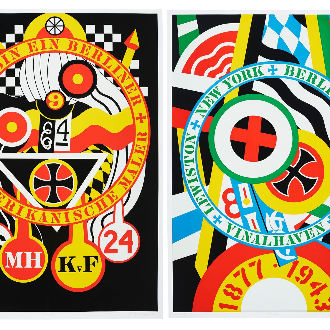 Robert Indiana — "Элегии Хартли": Берлинская серия : две гравюры