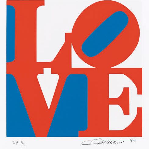 Robert Indiana — Книга любви : одна тарелка