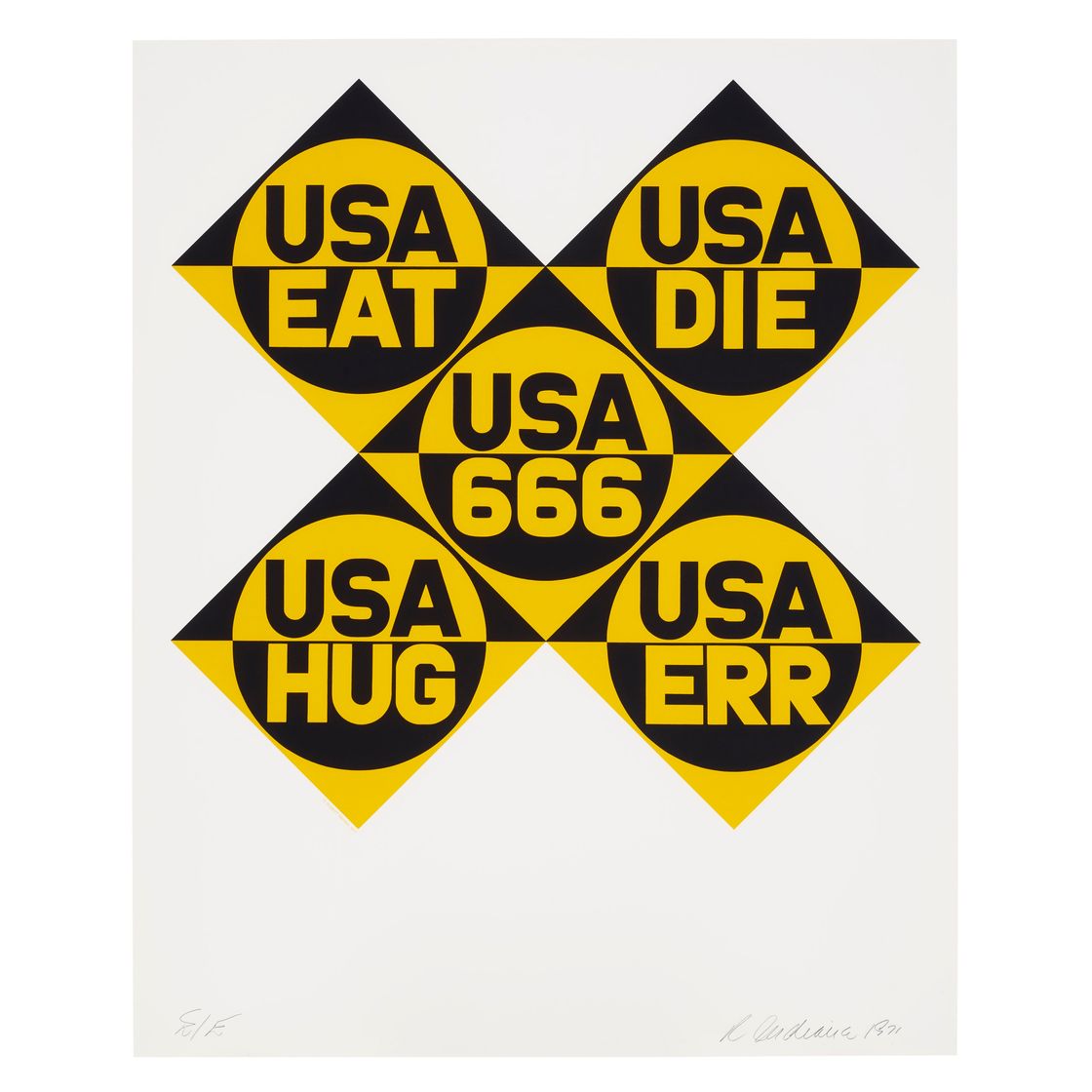 Robert Indiana — США 666 , из: десятилетия
