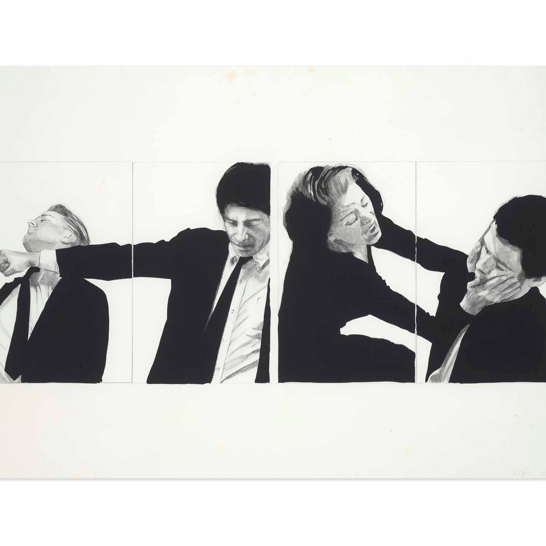 Robert Longo — Две схватки, четыре фигуры