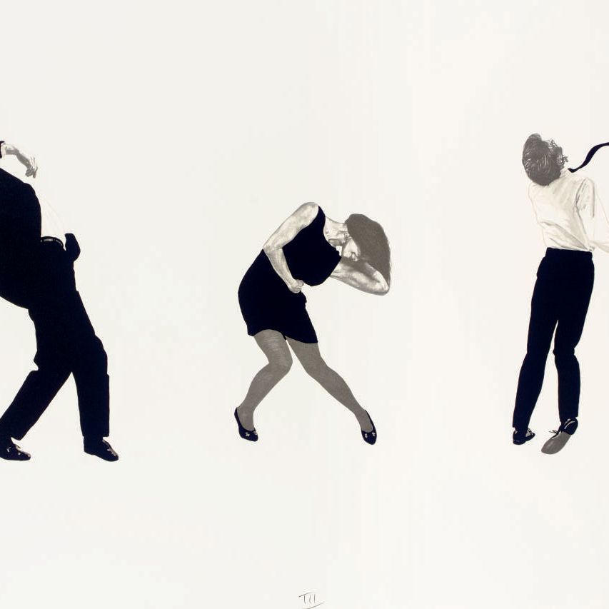 Robert Longo — Без названия I-III, от "Людей в городах"