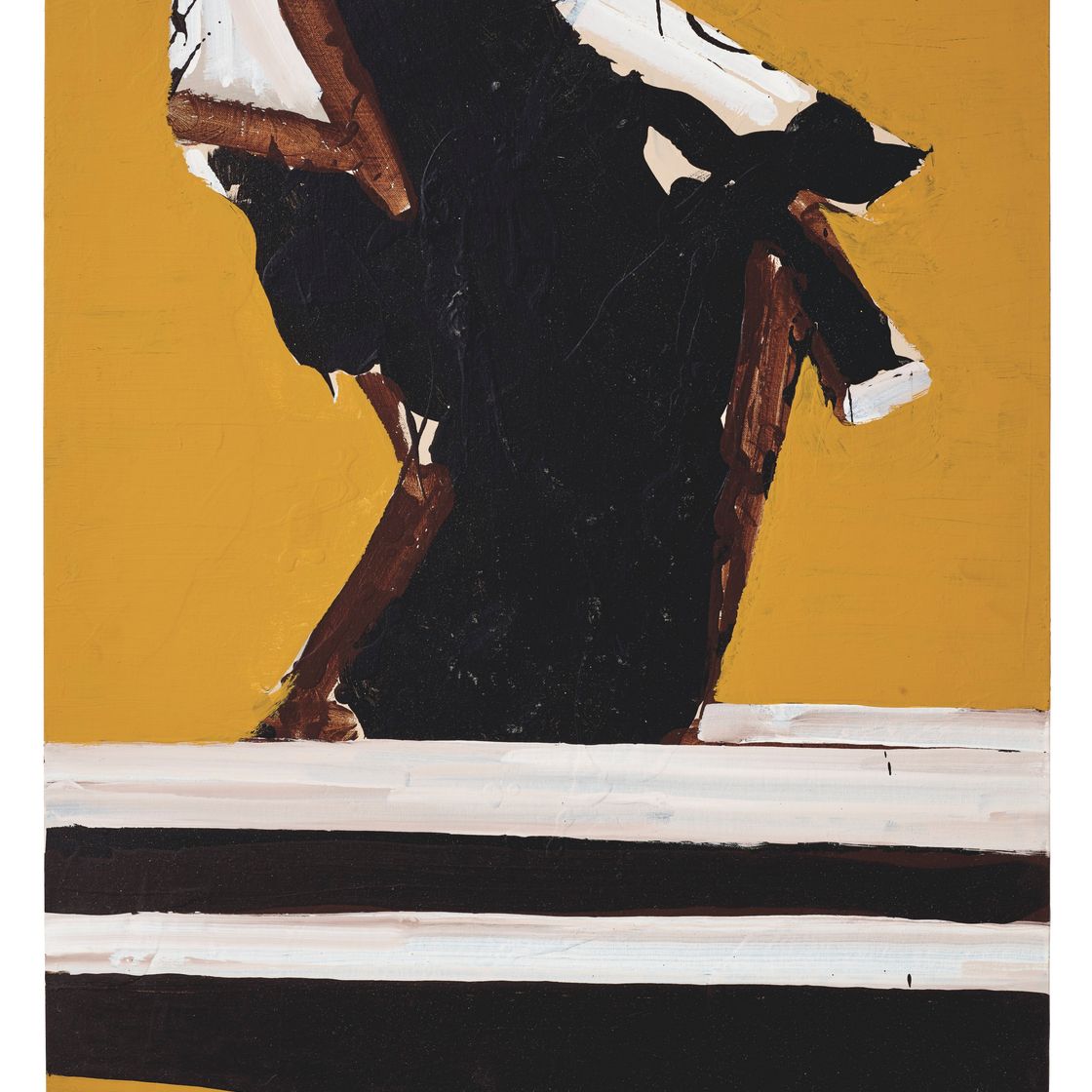 Robert Motherwell — Без названия (Охра, Черный, Белый), изображение 1