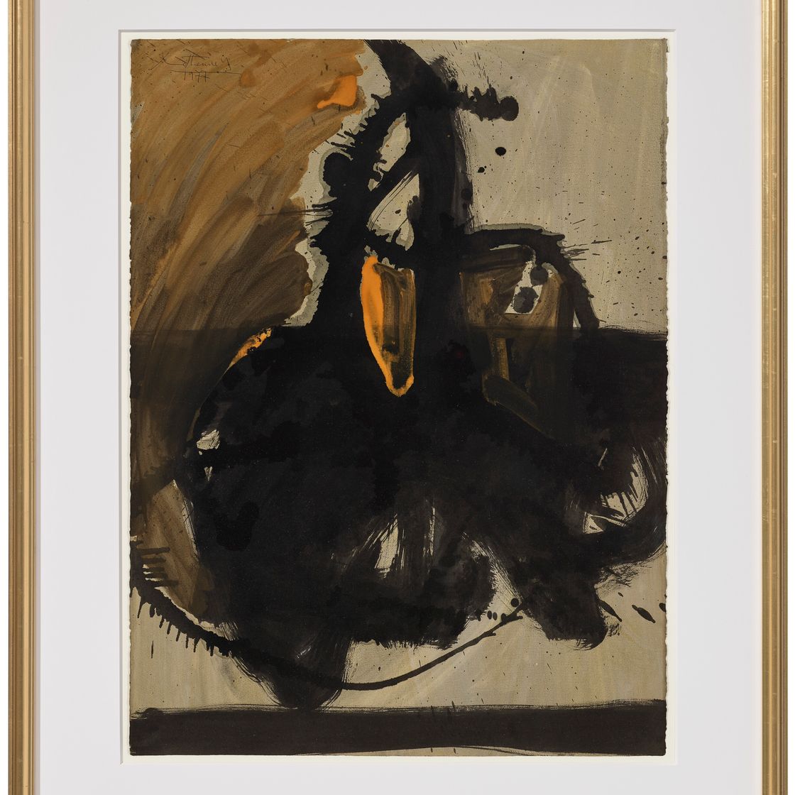 Robert Motherwell — Черный жест на коричневом фоне (из серии Elan), изображение 2