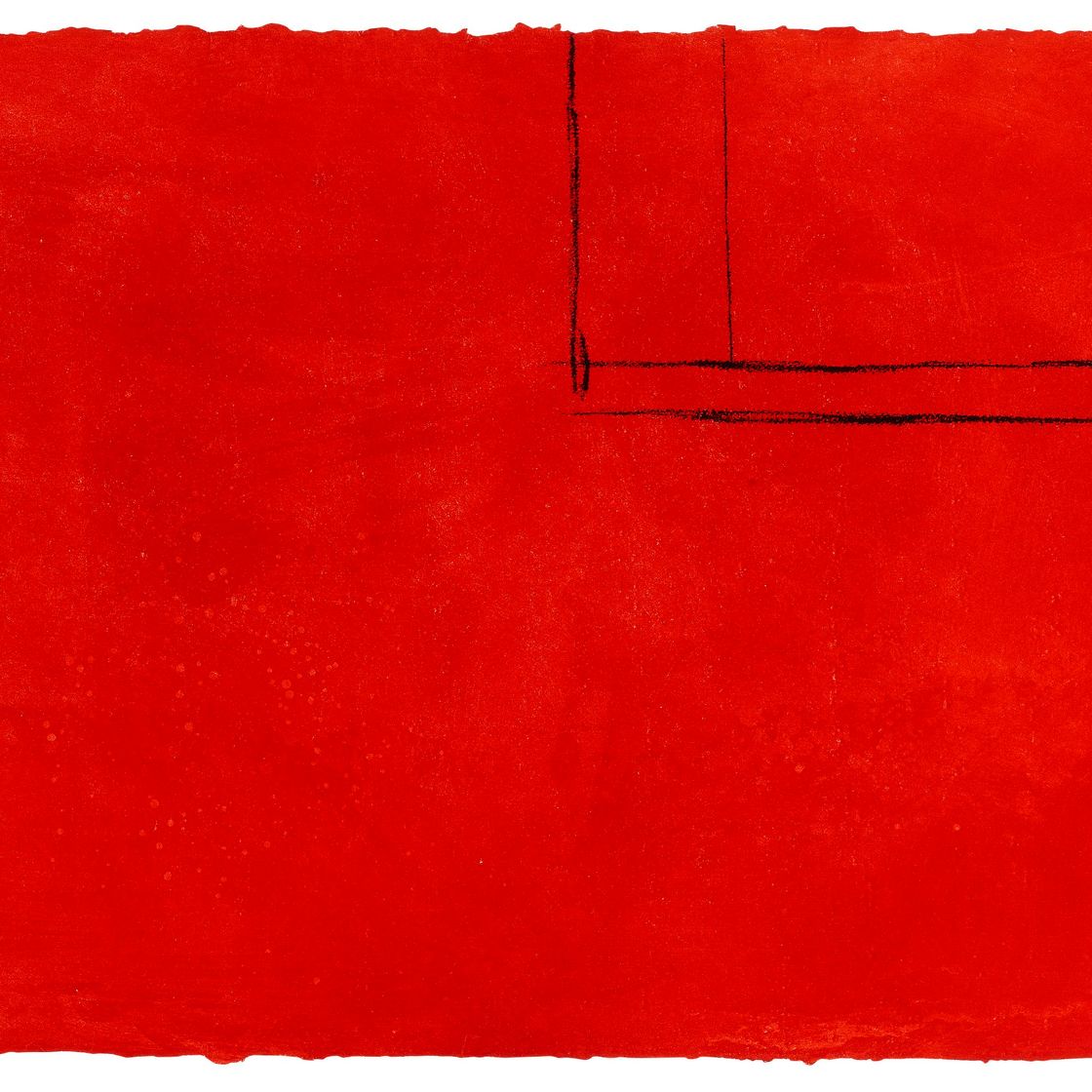 Robert Motherwell — Красный открытый с белой линией, изображение 1