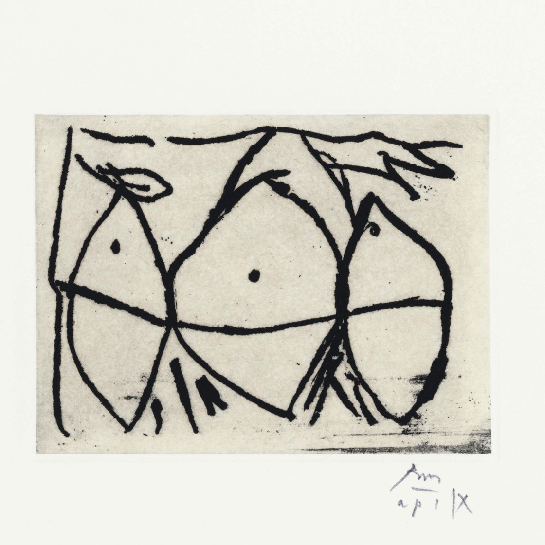 Robert Motherwell — Набор "Полые люди" №1-№7 (E. & B. 368-374; B. 336-342), изображение 2