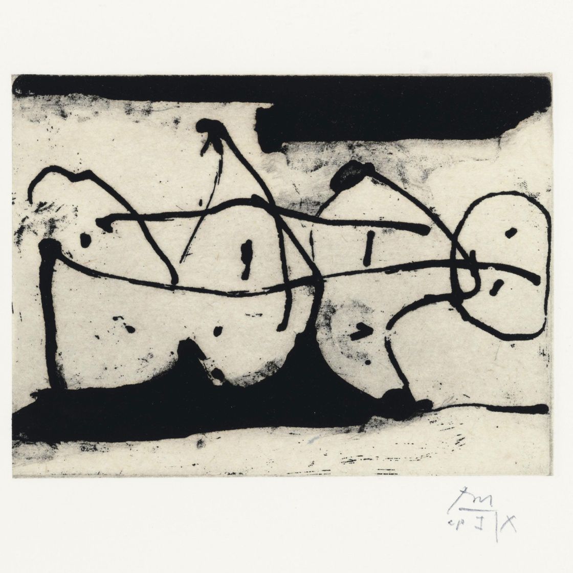 Robert Motherwell — Набор "Полые люди" №1-№7 (E. & B. 368-374; B. 336-342), изображение 3