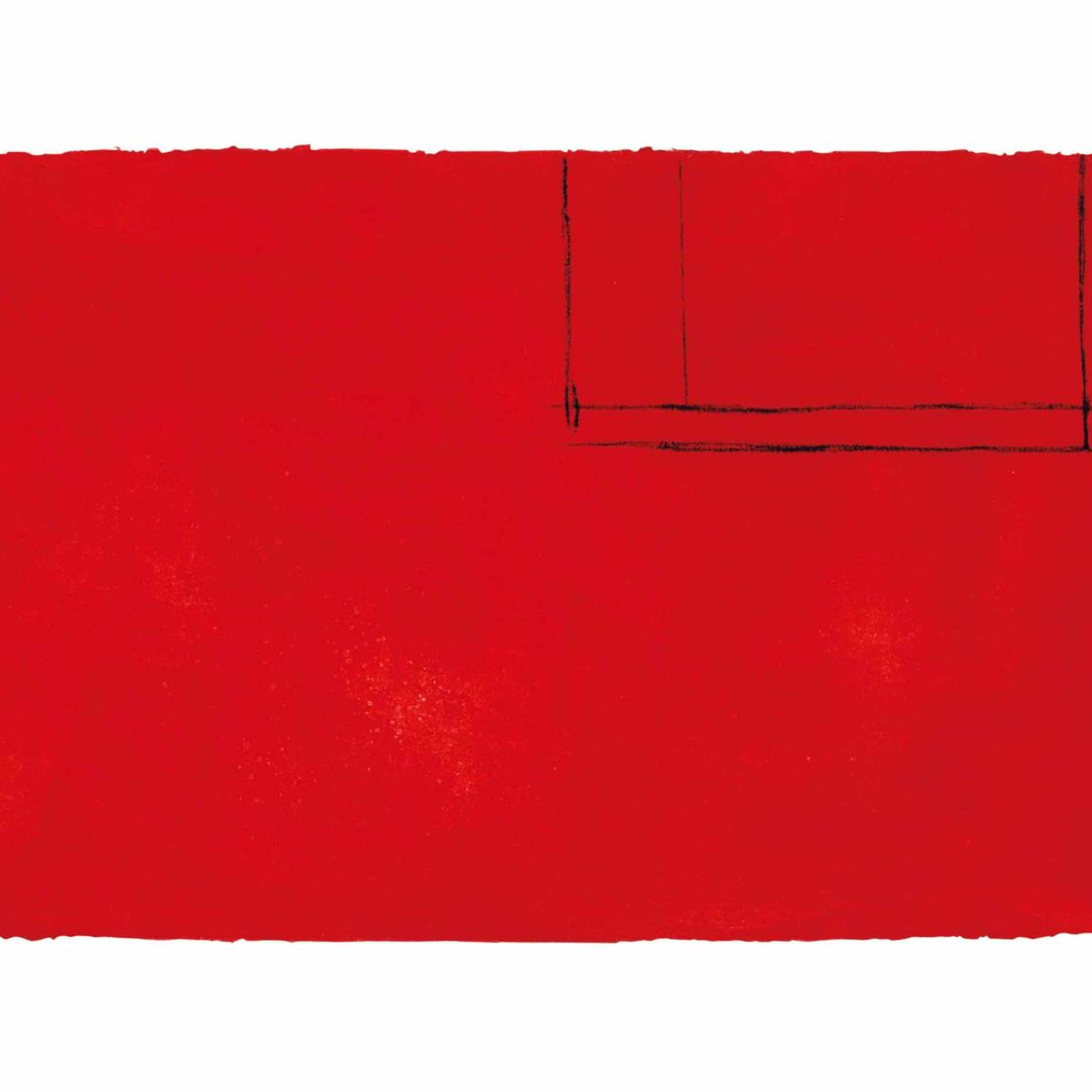 Robert Motherwell — Красный открытый с белой линией